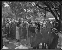 Thousands gather for annual Iowa Picnic at Bixby Park, Long Beach, 1934
