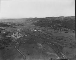 Aerial view of Oakmont area, Santa Rosa, California, 1964