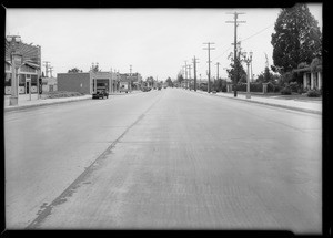 Dodge touring & intersection, West Acacia Avenue and San Fernando Road, Glendale, Inez Chavez, assured, Southern California, 1932