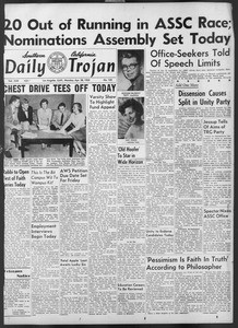 Daily Trojan, Vol. 43, No. 122, April 28, 1952