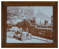 Mount Tamalpais and Muir Woods Railway engine # 7 at Tavern of Tamalpais
