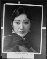 Tomiko Kanazawa, opera singer, (copy photograph) circa 1935-1939