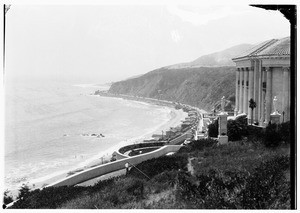 View of Pacific Coast Highway from the top of a cliff