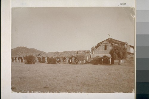 General view of Mission San Antone [sic, i.e. Mission San Antonio de Padua]. No. 1138 [cropped duplicate of 05208]