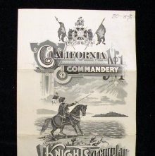 California Commandery No. 1 Knights Templar program/bulletin