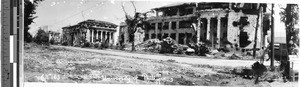 War damaged buildings at the University of the Philippines, Manila, Philippines, ca. 1945-1950
