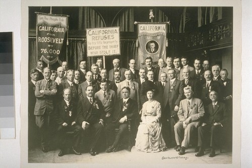 [Group portrait of California for Roosevelt delegation.]