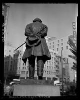 Know Your City No.4 Beethoven statue in Pershing Square, Los Angeles, 1955
