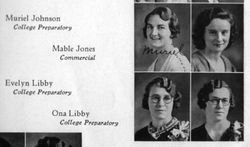 Evelyn and Ona Libby in the 1934 Analy High School yearbook, Azalea