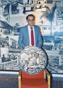 William K. Hutchins with Chula Vista Commemorative Medal