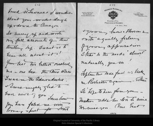 Letter from Betty Averell to John Muir, [1912 ?] Aug 19