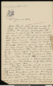Hamlin Garland, letter, 1899-06-10, to Richard Hayes Garland and Charlotte Isabelle Garland