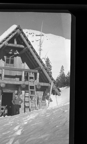 Ranger Stations, Pear Lake Hut. Winter Scenes. Individual unidentified
