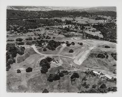 Aerial view of area around Community Hospital, Santa Rosa, California, 1960