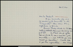Anna George De Mille, letter, 1940-02-08, to Hamlin Garland