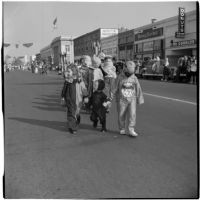 Children in costumes marching in the Labor Day parade, Los Angeles, 1946