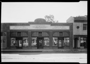 Exterior of stores, 2358 West Washington Boulevard, Los Angeles, CA, 1930