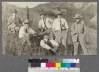Forestry 106 class near area in Strawberry Canyon on a poisoning expedition. 1920