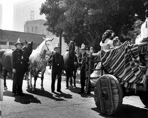 Firemen with horses at 30th annual Blessing of the Animals
