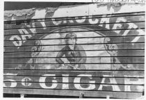 Cigar Sign, circa 1900, uncovered and photographed in 1966