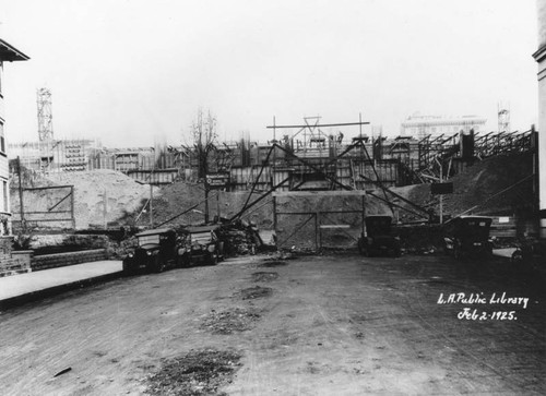 LAPL Central Library construction, view 34