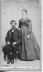 Wedding(?) photo (1865) of Sarah Ellen Sebring Gannon and James P. Gannon