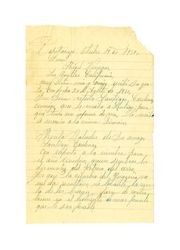 Letter from Felipe R. Jiménez to Miguel Venegas, October 19, 1930