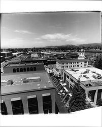 Downtown Santa Rosa from 3rd and B Streets looking north, Santa Rosa, California, 1981