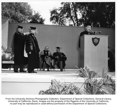 Charter Day, Edwin Voorhies receiving honorary degree