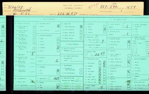 WPA household census for 622 W F ST, Los Angeles County