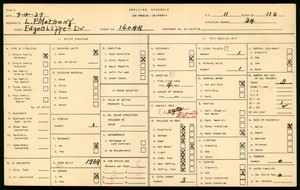 WPA household census for 1604 EDGECLIFF DRIVE, Los Angeles