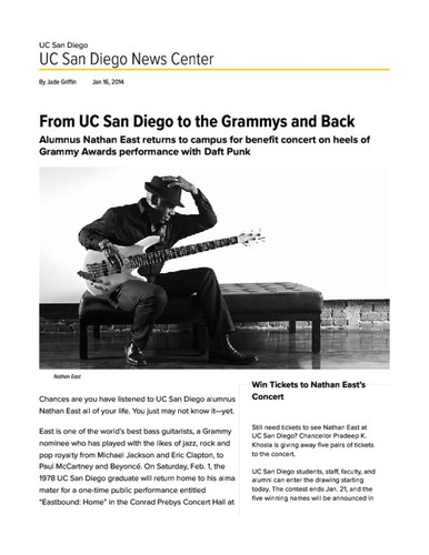 From UC San Diego to the Grammys and Back