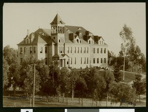 Exterior view of Whittier College, ca.1903