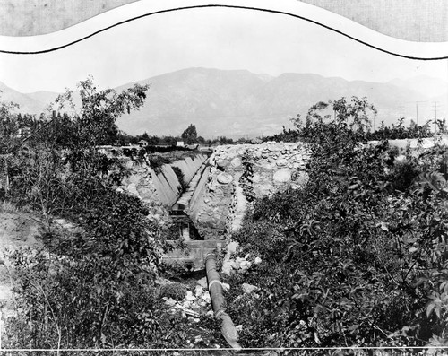 Padres Dam remains, near San Fernando Mission, circa 1920s