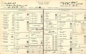 WPA household census for 1716 WEST 84TH STREET, Los Angeles County
