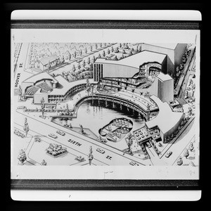 Proposed Music Center, 6th & Hoover St., Los Angeles, 1950