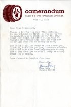 Letter to Montgomery from Herm Lenz, Camerandum