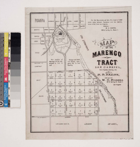 Map of the Marengo Tract, San Gabriel