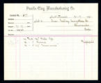 Invoice(s) from the Pacific Clay Manufacturing Company
