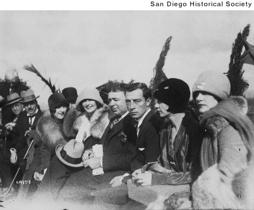 Talmadge family and Buster Keaton at opening of Talmadge Park