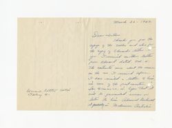 Letter from Jeanne Dockweiler to Isidore B. Dockweiler, March 22, 1942