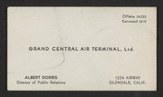Albert Dorris at Grand Central Air Terminal
