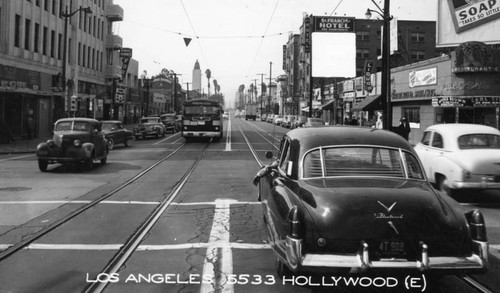 Hollywood Blvd. from Western Ave., looking west