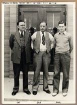 "Joe, Geb, Earl" in front of Muirson Label Company