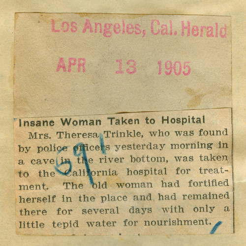 Insane woman taken to hospital