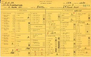 WPA household census for 920 S HOPE, Los Angeles
