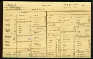WPA household census for 626 1/2 W 58TH ST, Los Angeles County