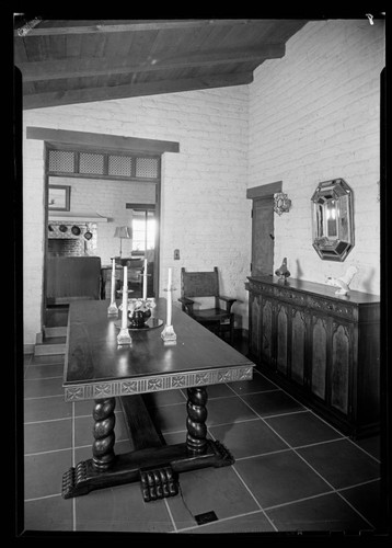 Coburn, Walt, residence. Interior and Dining room