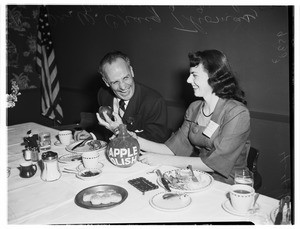 Apple polishing dinner (Delta Kappa Phi Sorority of Compton City College), 1952