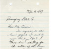 Letter from Masao Shimono to Mr. [John Victor] Carson, Dominguez Estate Company, November 9, 1939